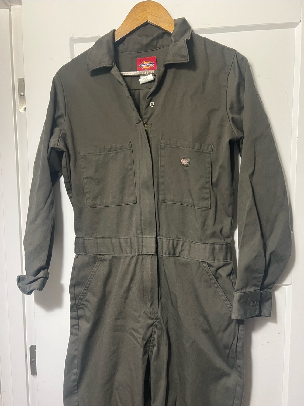 Dickies Women’s Utility Coveralls Jumpsuit Medium Olive Workwear Boiler Suit